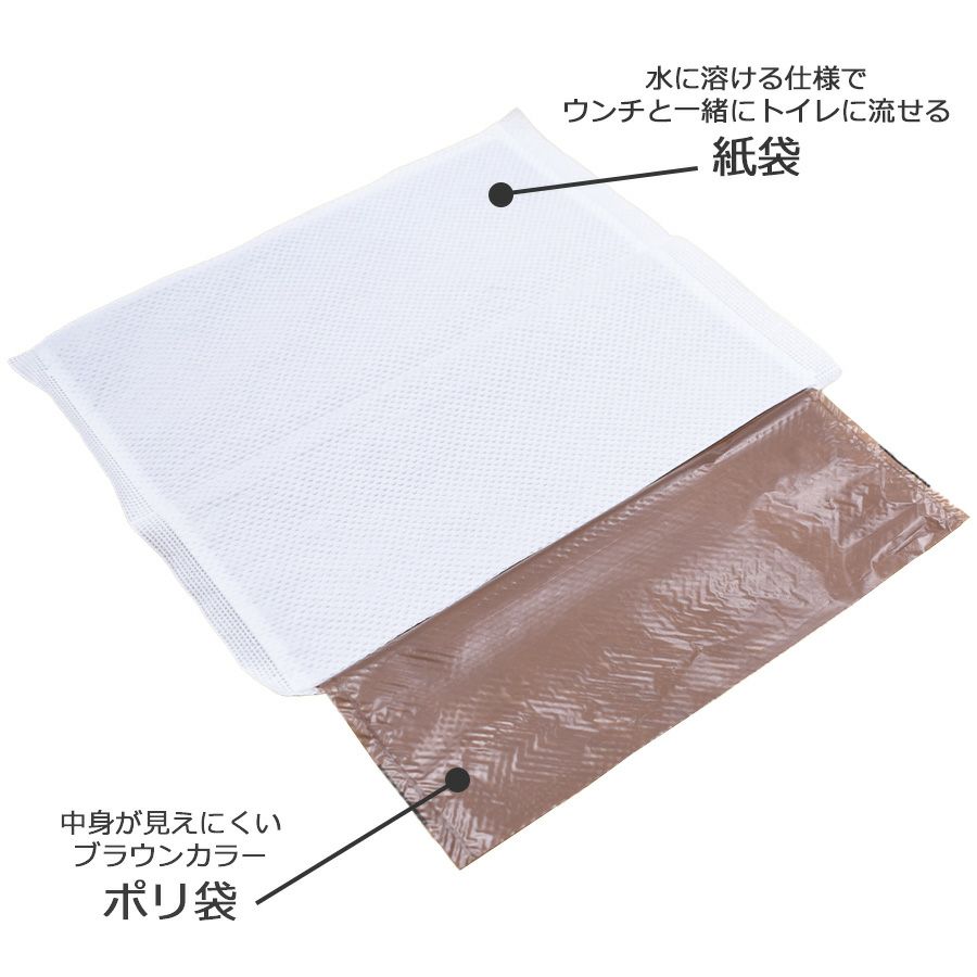 トイレに流せる お散歩用エチケットパック 1000枚（100枚入×10袋）