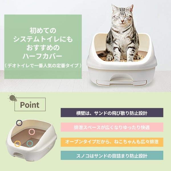 デオトイレ　ハーフカバー本体セット