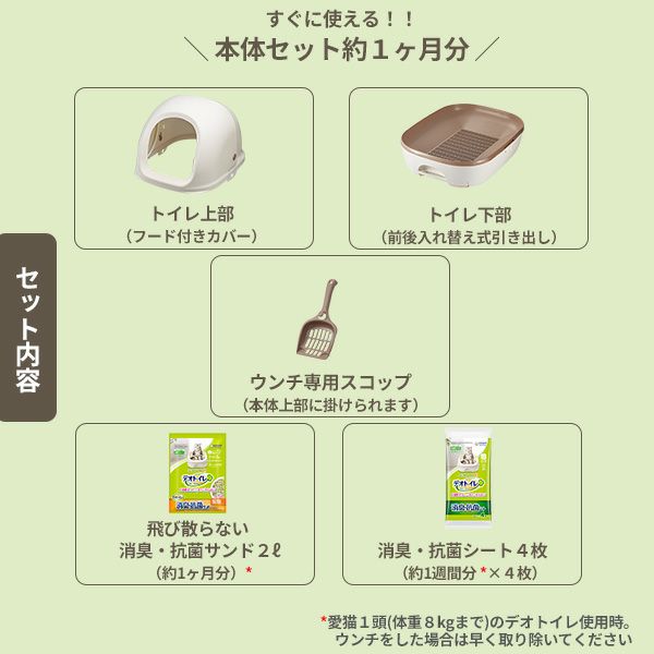 デオトイレ　フード付き本体セット